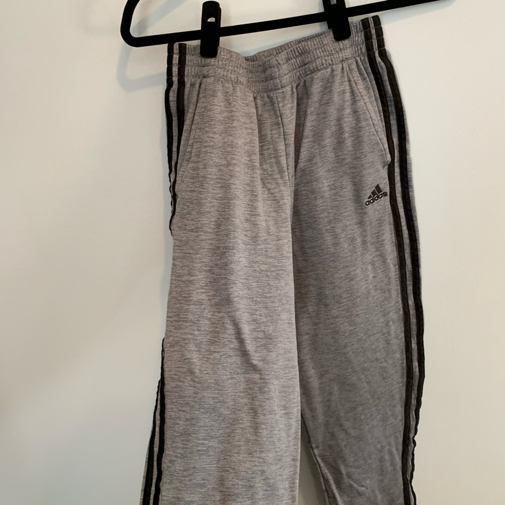 Adidas full length gray sweatpants